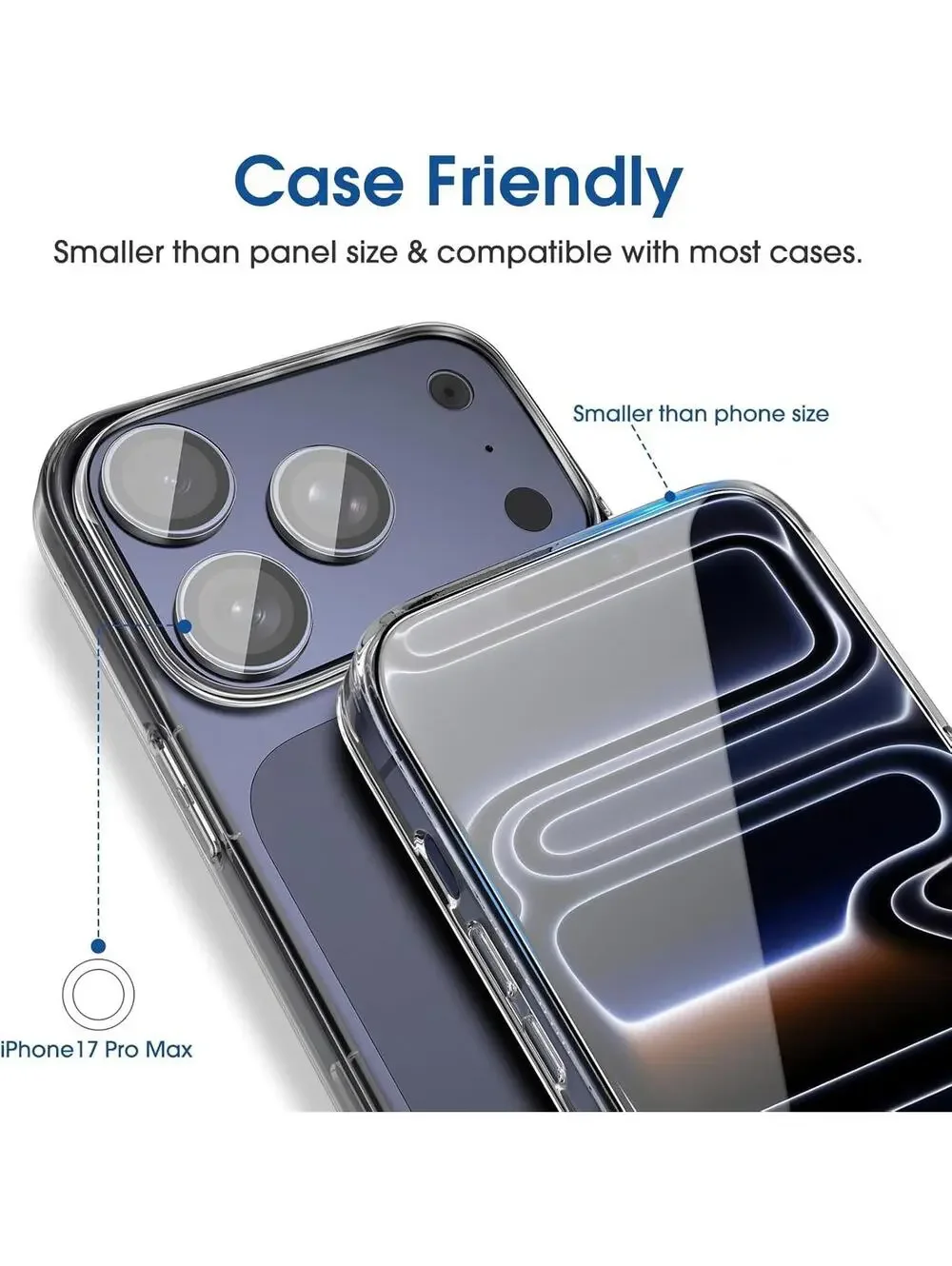 (2+4pack) amFilm for iPhone 17 Pro Max-OneTouch Glass Screen Lens Protector 6.9